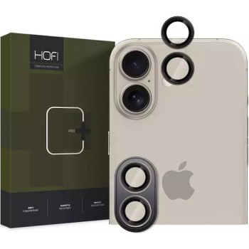 Tempered Glass Πίσω Κάμερας Hofi Pro+ Camera Camring Cover για το iPhone 16 / 16 Plus /17 - Black