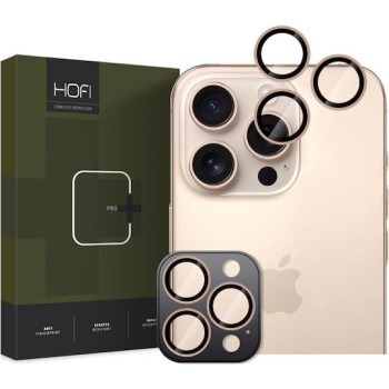 Tempered Glass Πίσω Κάμερας Hofi Pro+ Camera Camring Cover για το iPhone 16 Pro / 16 Pro Max / 17 Pro / 17 Pro Max - Desert Titanium