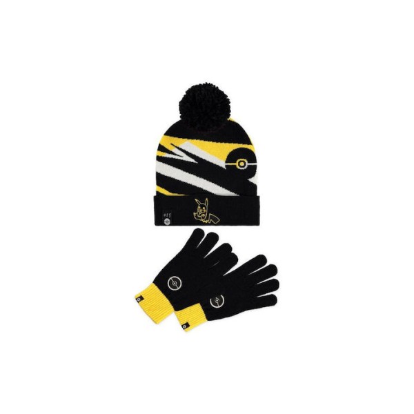 Pokemon Παιδικό Σετ Σκουφάκι με Γάντια - Black