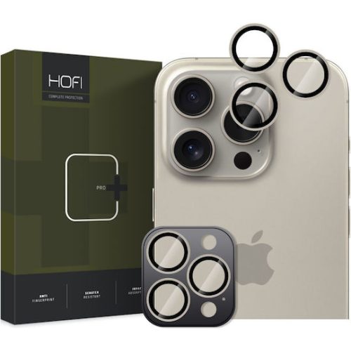  Tempered Glass Πίσω Κάμερας Hofi Pro+ Camera Camring Cover για το iPhone 17 Pro Max/ 17 Pro/16 Pro Max/ 16 Pro  - Natural Titanium