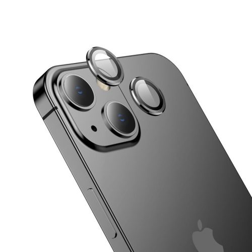  Tempered Glass Πίσω Κάμερας Hoco 3D Metal V12 Plus για Apple iPhone 14 / iPhone 14 Plus - Black