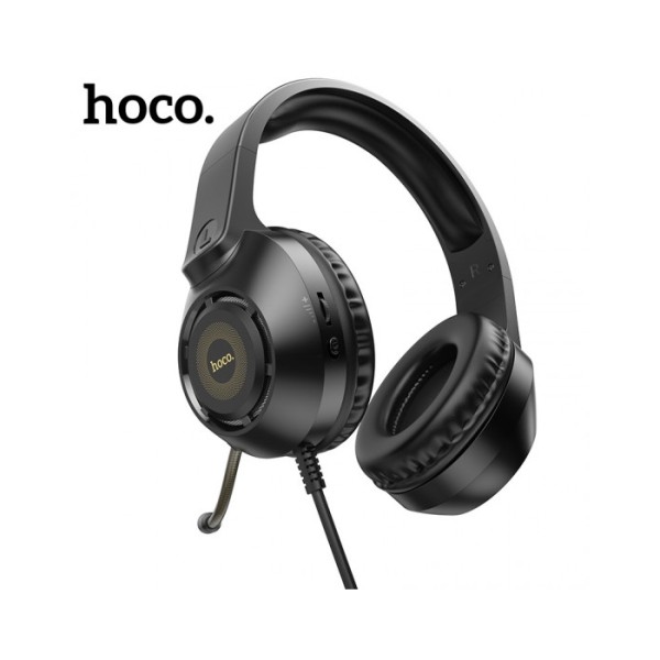 Ενσύρματα Ακουστικά Gaming Hoco Over Ear Gaming Headset με σύνδεση 3.5mm - Black