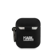 Θήκη Σιλικόνης Karl Lagerfeld 21 Rue ST-Guillaume για Apple AirPods 1/2 - Black