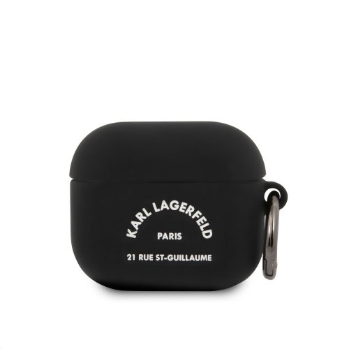 Θήκη Σιλικόνης Karl Lagerfeld 21 Rue ST-Guillaume για Apple AirPods 3 - Black