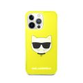 Θήκη Σιλικόνης Karl Lagerfeld Choupette Head Case για Apple iPhone 13 Pro - Fluo Yellow