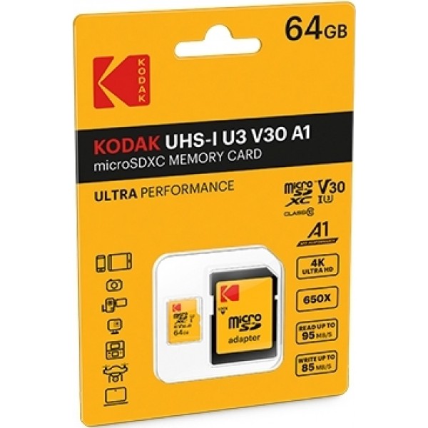 Kodak Class 10 microSDXC Memory Card Ultra Performance 64GB