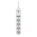 Πολύπριζο LDNIO SE3631 Auto ID με Θύρες USB και Διακόπτη 3.4A - White 
