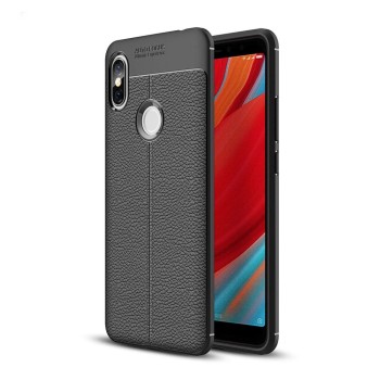 Θήκη Σιλικόνης Litchi Pattern για Xiaomi Redmi S2 - Black