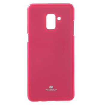 Θήκη Σιλικόνης Mercury Glitter Powder για Samsung Galaxy A8 Plus 2018 - Φούξια