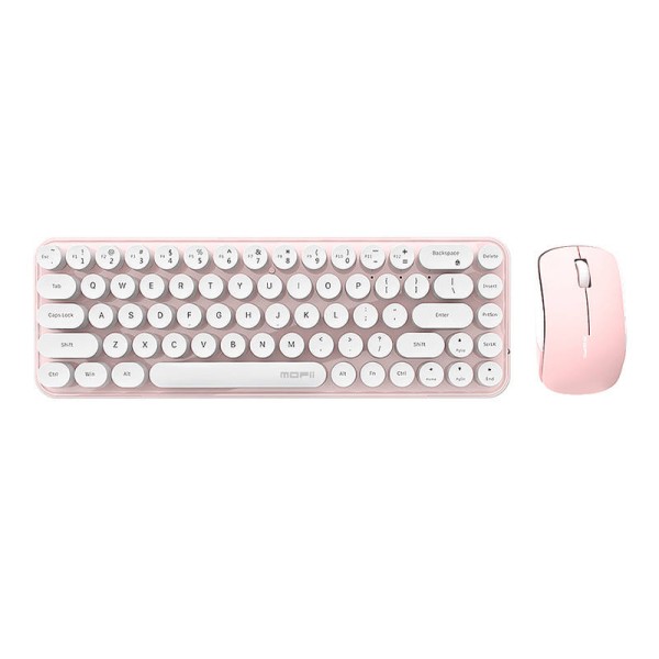 Ασύρματο Πληκτρολόγιο και Ποντίκι Mofii Bean 2.4G - White / Pink