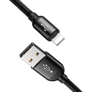 Καλώδιο Φόρτισης MoXom Braided Fast Charging από USB σε Lightning 3A 1m - Black
