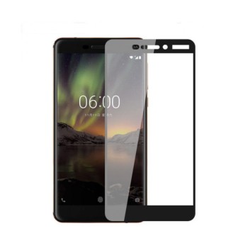 Tempered Glass Powertech Full Cover Full Glue 5D 9H για Nokia 5.1 Plus - Black 
