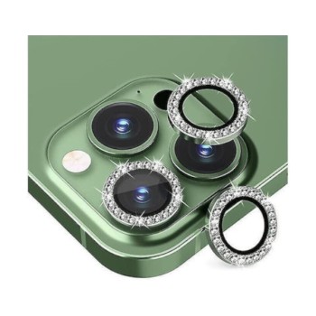 Tempered Glass Πίσω Κάμερας OEM 3 in 1 για Apple iPhone 13 Pro/ 13 Pro Max - Glitter Green