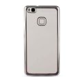 Θήκη Σιλικόνης Electroplating για Huawei P10 Lite Mini  - Διάφανη με Ασημί Πλαίσιο