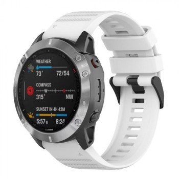 Λουράκι Σιλικόνης για Garmin Fenix 6X / 6X Pro / 5 Plus - White