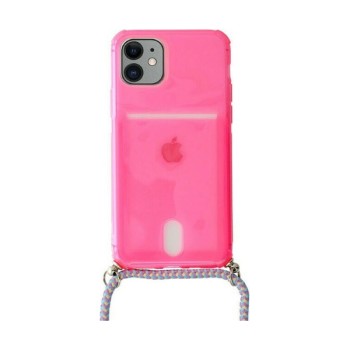 Θήκη Σιλικόνης Strap Fluo για Apple iPhone 11 - Pink