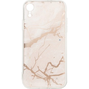 Θήκη Σιλικόνης Marble για Apple iPhone X/XS - Pink & Gold