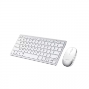 Ασύρματο Bluetooth  Πληκτρολόγιο και Ποντίκι Omoton KB066 - White Silver