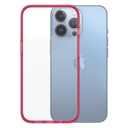 Θήκη Σιλικόνης PanzerGlass Clear Case Military Grade Antibacterial για Apple iPhone 13 Pro - Red