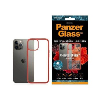 Θήκη Σιλικόνης PanzerGlass Clear Case Antibacterial για Apple iPhone 12 Pro Max - Clear/Red