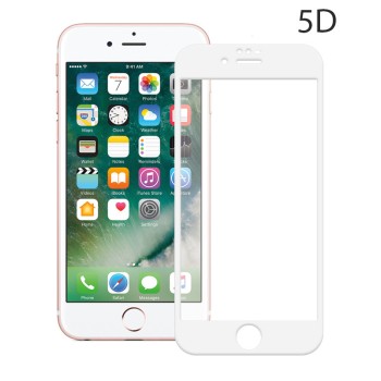 Tempered Glass Powertech Full Cover Full Glue 5D 9H για Apple iPhone 7/8/SE - White