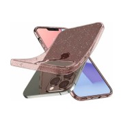 Θήκη Σιλικόνης Spigen Liquid Crystal Glitter για Apple iPhone 13 Pro Max - Pink 