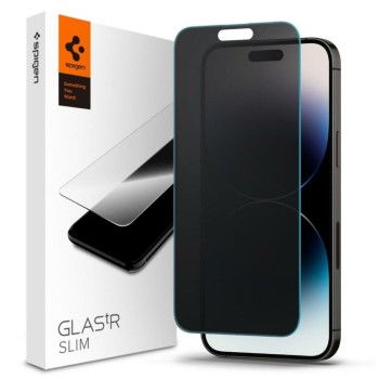 Tempered Glass Spigen GLAS.tR Slim HD Privacy για Apple iPhone 14 Pro Max/15 Plus - Black