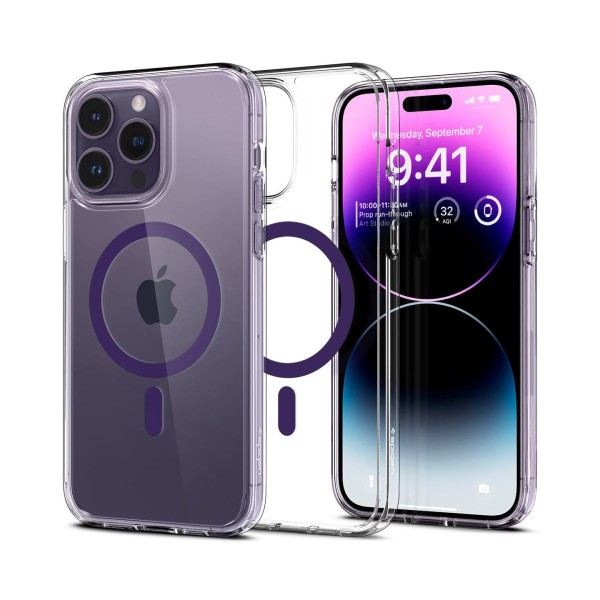 Θήκη Σιλικόνης  με Magsafe Spigen Ultra Hybrid Mag για iPhone 14 Pro Max - Deep Purple