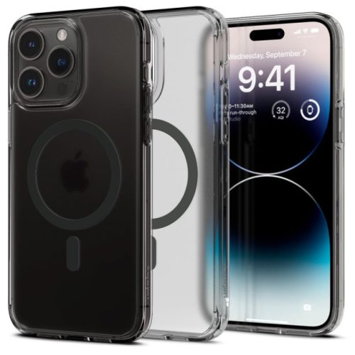 Θήκη Σιλικόνης Spigen Ultra Hybrid Magsafe για Apple iPhone 14 Pro - Black 