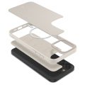 Θήκη Δερματίνης Spigen Cyrill Kajuk Mag Back Cover για iPhone 15 Pro - Cream