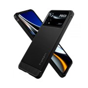 Θήκη Σιλικόνης Spigen Rugged Armor για Xiaomi Poco X4 Pro 5G - Black