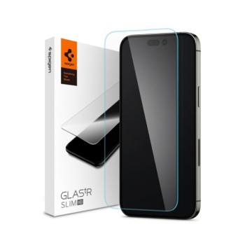 Tempered Glass Spigen Glas.t Slim Full Cover n” Full Glue για Apple iPhone 14 Pro Max/15 Plus - Διάφανο