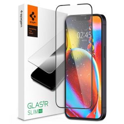Tempered Glass Spigen Glas.t Slim Full Cover n” Full Glue για Apple iPhone 13 / 13 Pro / 14 / 16e - Black
