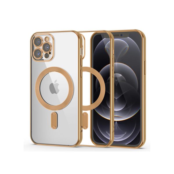 Θήκη Σιλικόνης Tech-Protect Magsine για Apple iPhone 12 Pro - Gold