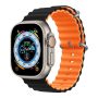  Λουράκι Σιλικόνης Orso Deluxe Sport Silicone για Apple Watch 42/44/45/49mm - Black/Orange