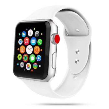 Λουράκι Σιλικόνης Tech-Protect Smoothband για Apple  Watch 1/2/3/4/5/6/7/SE 38/40/41mm - White