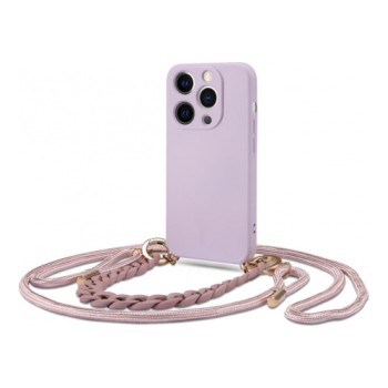 Θήκη Σιλικόνης με λουράκι Tech-Protect Icon Chain για iPhone 12 Pro - Violet