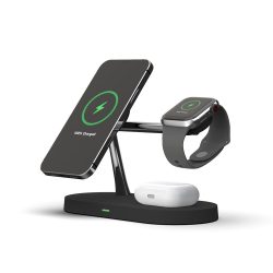 Tech Protect A12 3IN1 Magnetic Magsafe Wireless Charger - Black