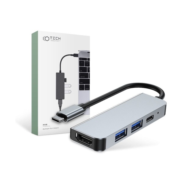 Αντάπτορας Tech-Protect V2-HUB 4in1 - Grey 