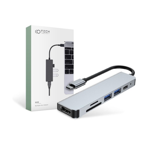 Αντάπτορας Tech-Protect V4-HUB 6in1 - Grey 