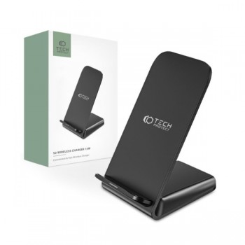 Tech-Protect Ασύρματος Φορτιστής (Qi Pad) και Καλώδιο USB-C 15W - Black