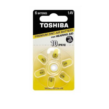 Toshiba Μπαταρίες Ακουστικών Βαρηκοΐας 10 1.4V 6 τμχ