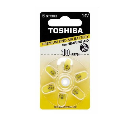 Toshiba Μπαταρίες Ακουστικών Βαρηκοΐας 10 1.4V 6 τμχ