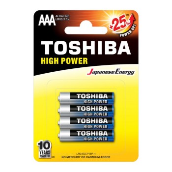 Αλκαλικές Μπαταρίες Toshiba LR03 AAA 4τμχ 