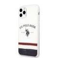 US Polo TPU Tricolor Blurred Θήκη για iPhone 11 Pro - White