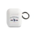 Θήκη Σιλικόνης U.S. POLO ASSN. Horses Flag για Apple AirPods 1/2 - White 