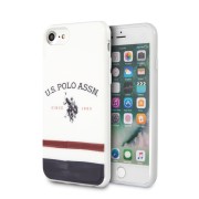 US Polo TPU Tricolor Blurred Θήκη για iPhone 8/7/SE 2020/SE 2022 - White