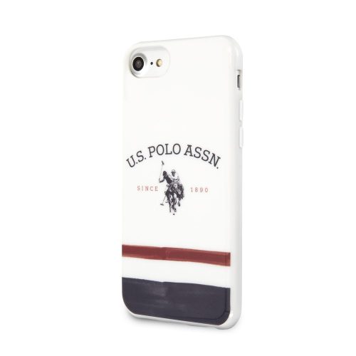 US Polo TPU Tricolor Blurred Θήκη για iPhone 8/7/SE 2020/SE 2022 - White