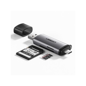 Ugreen CM184 Card Reader USB και Type C για SD Card / microSD - Grey 