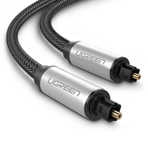 UGREEN AV108 Toslink Audio optical cable, braided aluminium, 1.5m - grey